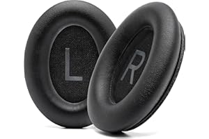 WC PadZ QC45 - Nauszniki do słuchawek Bose QuietComfort 45 / QuietComfort Se/QuietComfort Wireless, wyprodukowane przez Wicked Cushions | Bardzo gruba poduszka | Black