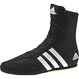 gold and white boxing boots