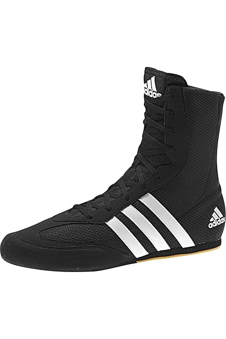 gold and white boxing boots