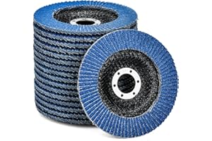 HATANSE 10 Stück Fächerscheiben Ø 125mm x 22 mm Korn 40 Schleifscheiben Schleifmopteller Lamellenscheiben für Winkelschleifer Poliermaschine