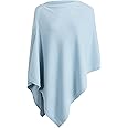 PULI Women Button Multiway Ponchos Viscose Knitted Poncho Shawl Cashmere Feel Wrap Scarf for Winter