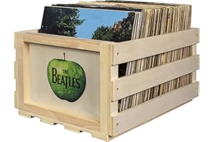 Crosley The Beatles AC1004A-AP Caisse de Rangement pour disques jusqu'à 75 Albums