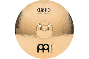 Meinl Cymbals Classics Custom Brilliant Powerful Crash Cymbal 18 inch (Video) for Drum Set (45,72cm) B12 Bronze, Brilliant Finish, Made in Germany (CC18PC-B)