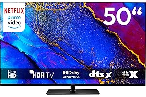 MEDION 125,7 cm (50 Zoll) Fernseher (Smart TV, 4K, Dolby Vision HDR, Prime Video, Disney+, Dolby Atmos, DTS X, kompatibel mit Google TV, PVR, Bluetooth, MD 850400)