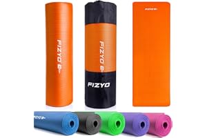 FIZYO Tapis de Yoga: Conçu pour Yoga, Gymnastique, Fitness & Récupération | Fabriqué en Mousse NBR & Caoutchouc Synthétique | Dimensions: 183 x 61 x 1 cm