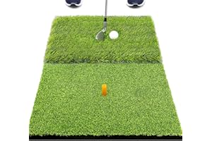 SAPLIZE Extra Large & Non-Slip Golf Hitting Mat, Foldable 2-in-1, for Indoor/Outdoor Driving and Chipping Training