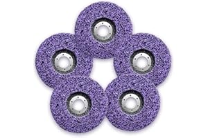 Shoze 5PCS Paint Remover Discs 115mm 4.5" Strip Discs Stripping Wheel Wire Wheels For Grinders Angle Grinders Strip for Angle Grinders Poly Strip Wheel Grinding Wheel Abrasive (5Pcs Purple)