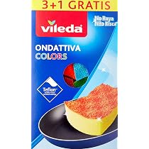 Tampon à Récurer Vileda FORNOR - Lot De 3+1 - Non Rayant, Pour Casseroles Et Poêles