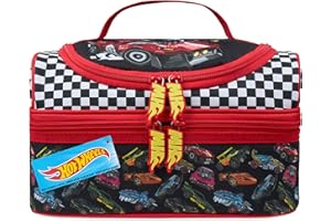 Get Trend Hot Wheels Bolsa Termica Porta Alimentos Infantil Bolso con Compartimento Comida Aperitivo para Escuela y Picnic (Multi Hot Wheels)