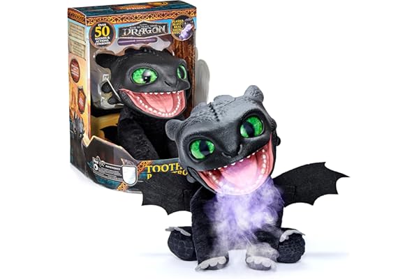 WOW! Stuff HTTYD Toothless Puppetronic par RealFX, Incroyable Animatronic Toothless avec Certification 1ère édition, Apparence, Sensation et Son réel, Plus de 50 Combinaisons d'action et de Son, 25,5