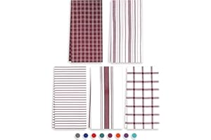 Trade Fountain Tea Towels - Pack of 5 Tea Towels for kitchen Accessories - 50 X 70 CM Kitchen Towels - Extra Absorbent Dish Cloth - Towels for Kitchen Set - Hand Towels - 100% Pure Cotton Wine