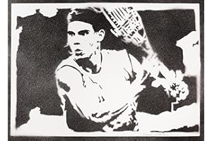 moreno-mata Authentique Graffiti Fait a la Main Rafa Sports Poster Handmade Affiche Decoration Murale Tableau Cadre Salon Chambre Cadeau Homme et Femme