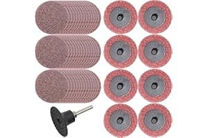 Merryland Krążek Do Kondycjonowania Powierzchni 50mm Szlifierka Trzpieniowa, 50 mm Średni Dysk Do Przygotowania Powierzchni 50 Sztuk Z Trzonkiem 6mm, Dyski Włókninowe Farby Rdza Metal Stal, DGTAA52C2