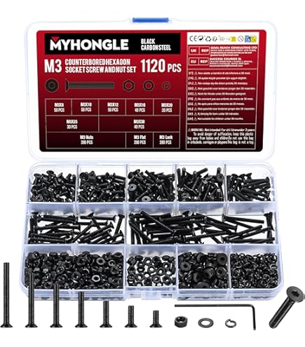 M5 304 Rvs Zeskantbouten Bouten en Moeren Set, Machine Schroeven Bouten (10mm 20mm 30mm 40mm