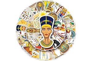 AYODPE 50 PCS Ägypten Aufkleber,Vinyl Wasserdicht Aufkleber für DIY Laptop Gepäck Kühlschrank Skateboard Auto Motorrad Fahrrad Phone Dekor Graffiti Aufkleber,Ägyptische Kultur Stickers Set