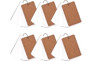 Vantasii 300 Stück weiße blanko Notizblock aus Kraftpapier; als Index oder Karteikarten; mit Bindering (50 Blatt pro Set; weiß)