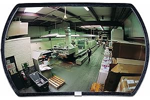 SEEALL See All RRO1218 Round Rectangular Glass Outdoor Convex Security Mirror, 18" Length x 12" Width (Pack of 1)