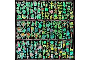 JOJOLUXE Leuchtende Tattoos für Kinder, 40 Blätter Temporäre Kinder Tattoo Aufkleber,Hautfreundliche Kindertattoos Sticker für Jungen Mädchen Wasserdichte Kindertattoos für Mädchen Jungen Festival Party