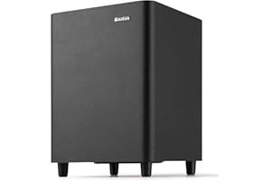 Audizio SW65C Subwoofer Aktiv – 130W Bass Box, 6,5 Zoll Tieftöner, Bassreflexrohr, aktiv subwoofer mit einstellbare Frequenz – Starker Sub für Musik & Heimkino