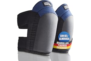LAUTER SCHUTZ LauterSchutz® Rodilleras profesionales de gel para trabajar por capas en el suelo con revestimiento antideslizante y cómodo cierre doble, para artesanos y bricoladores (Estilo: Estándar) Talla única