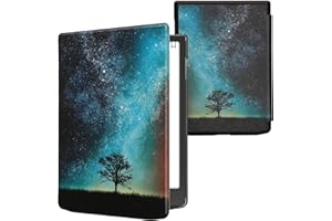kwmobile Etui kompatybilne z Pocketbook InkPad 4 / Color 3 / Color 2 Etui - Etui z magnetyczną klapką Tablet eReader - Niebiesko-Szary-Czarny