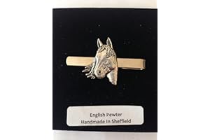 A1 Horse’s Head English Pewter emblem on a Tie Clip (slide) Handmade in sheffield comes with PrideInDetails gift box