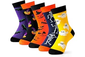 Moyel Halloween Socks Kids Halloween Gifts for Kids 4-12 Years All Hallows' Eve Party Decorations Boo Basket Fillers for Boys Girls Halloween Costume Accessories