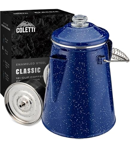 Mil-Tec Acier Inoxydable Cafetière Avec Percolateur (9 Tasses