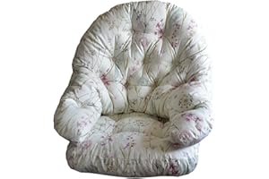 Gilda Replacement Cane Furniture WRAP ROUND SWIVEL - CUSHIONS ONLY Wicker Rattan Conservatory (Wildflower Heather)
