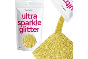 Hemway Ultra Sparkle glitter oro 100g / 0,35 once Multi-Purpose Epoxy Resin Arts & Crafts cosmetici sicuri del fronte di corpo dei capelli Nail Matrimoni bellezza di arte del Tumblers Fiori