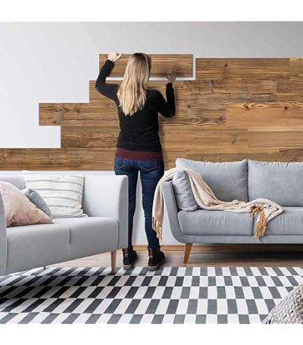 10 Pannelli In Legno Massello Di Teak Per Pareti - Finitura Sbiancata, Stile Rustico - Superficie Totale 1,01 M² - Foto 6