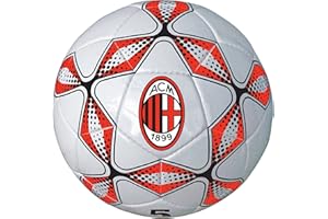 Mondo Toys 13276 Ballon de football cousu A.C Milan Adulte/Enfant – Taille 5 – 300 g – Rouge/Noir