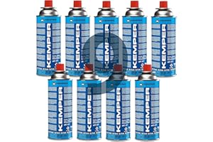 HYTAMA TOOLS 9 PIÈCES - Bombe cartouche à gaz de 390 ml (227 gr) Kemper 577 idéal pour cuisinières et cuisinières portables type bistro…
