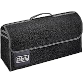Black+Decker Organizador Maletero Coche - Organizador Coche 55 x 15 x 23 CM - Caja Plegable con 1 Compartimento Grande y 2 Bo