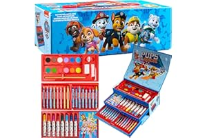 Paw Patrol Zestaw sztuki, zestawy kolorowanki dla dzieci, ponad 40 artykułów artystycznych dla dzieci 1 sztuka (opakowanie 1 szt.) Wielobarwność