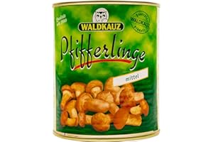 S.MILE GMBH Food-United Pfifferlinge ausgesucht klein Speise-Pilz 1 Dose Füllmenge 800g ATG 455g hochwertiges Qualitätsprodukt wohlschmeckend küchenfertig geputzt keine Konservierungsstoffe