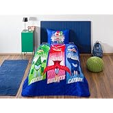 TA&Ccedil; PJ Masks Power Up Standart Pamuk-Polyester Nevresim Takımı, &Ccedil;ok Renkli, Tek Kişilik