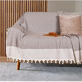 Boumedo Buldan Work Non-Slip Cotton Sofa Cover 170x210 Cm Sofa Shawl Sofa Sofa Cover (Brown)
