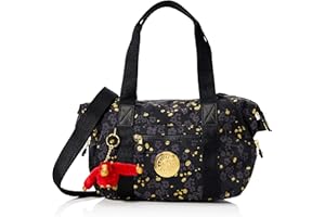 Kipling Art Mini, Women’s Satchel, Multicolour (Grey Gold Fl), 34x21x18.5 cm (B x H T)
