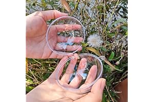 YOZIEMQ Hohlkugel aus Acryl, durchsichtig, befüllbar, Ornamente, DIY, transparente Kunststoffkugeln für Neujahrsgeschenk, Weihnachtsbaum, Heimdekoration, Hochzeit, Party (8 cm, 10 Stück)