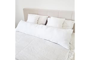 ‎EKM TRADE ekmTRADE Seitenschläferkissen 40x145cm Langkissen ergonomisches Schlafkissen, erholsamen Schlaf optimale Druckentlastung, Körperanpassung, für Schwangere, Stillende & Allergiker (Kissen-Inlett)