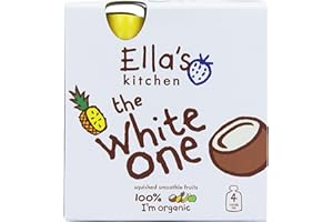 ELLA'S KITCHEN Ellas Kitchen Organic The White One Fruit Smoothie 4x90 g (Pack of 3, Total 12 Pouches)