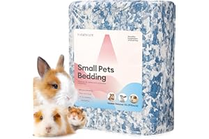BUCATSTATE Lecho para Hámsteres 15L, Camas para Conejos Animales Pequeños, Ratones, Jerbos, Roedores, Control de Olores, Natural Lecho de Papel Súper Absorbente, 99,9% Libre de Polvo