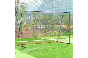 KAIHAOWIN Porte da Calcio 76x91|125x185|193x244|203x308 cm, Porte da Giardino Con Struttura in Acciaio, Montaggio Rapido di Reti da Calcio, Porte per L'allenamento Sportivo Indoor e Outdoor