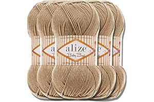 ‎HOBBY YARN Hobby YARN Alize Baby Best Batik 5x 100g Türkische Premium Wolle Babywolle (Camel | 368)