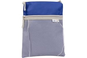 tiddlers & nippers Kids Swimming Bag | Wet & Dry Bag | External Pocket for Dry Items | Swim Bag with Leak Proof, Waterproof, Zipped Section | Ideal Toilet/Nappy Training Bag (Blue)