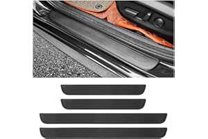 GTLM 4PCS Car Door Sill Protector,Anti-Scratch Rubber Car Door Protector Edge Guards for Door Steps,Universal Waterproof Door Threshold Strips Exterior Accessories (Schwarz, Breite 5CM)