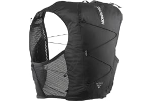 SALOMON Active Skin 8 unisex vätskeväst för löpning, vandringsleder, exakt passform, 8 l och optimerad förvaring, grön, storlek S