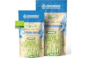 ZenGreens® - Semillas de frijoles mungo ecológico - Elija entre 10g, 200g y 500g - brotes de poroto mungo - germinación de más del 97% - Microgreens