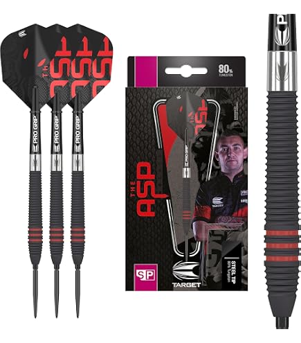 Target Darts Kevin Doets Gen 1 Steel Tip 90% Tungstène 23g - Fléchettes Professionnelles Swiss Point